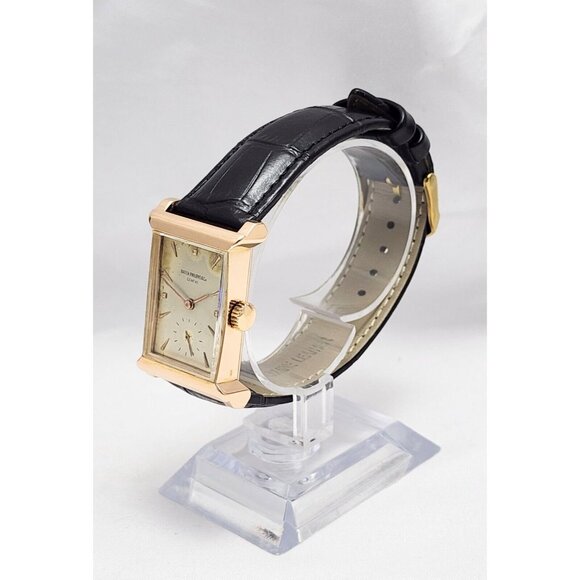 Vintage Patek Philippe 2404 Canape Art Deco Architectural 1950s 18K Rose Gold - Picture 6 of 16